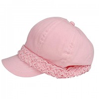 Newsboy Hats – 12 PCS Ladies' Brushed Canvas - Pink - HT-6599PK