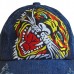 Embroidery Tattoo Cap – 12 PCS Tiger (Washed Cotton) - Denim- HT-BST100DN