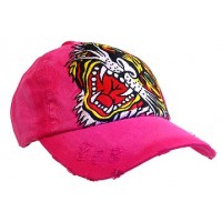Embroidery Tattoo Cap – 12 PCS Tiger (Washed Cotton) - Hot Pink - HT-BST100HP