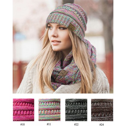 Beanie Caps – 12 PCS  Four-Tone Multi Ribbed Knit Beanie - HT-YJ-816