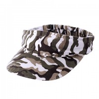 Visor Hats – 12 PCS Camouflage Polyester Convertible To Cap-Like - HT-4080A-OLV