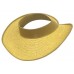 The Lady's Packable Straw Sun Visor Hats – 12 PCS  Adjustable - 3.5 Inches - Natural - HT-ST159NT