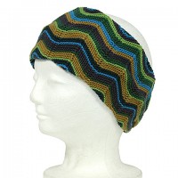 Headwraps / Neck Warmer – 12 PCS Knitted Zigzag Print - Green -HB-YJ73GN