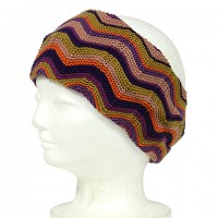 Headwraps / Neck Warmer – 12 PCS Knitted Zigzag Print - Purple - HB-YJ73PL