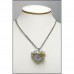 Necklace – 12 PCS Swarovski Big Heart Pendant w/ Bow - Clear - NE-I04CL