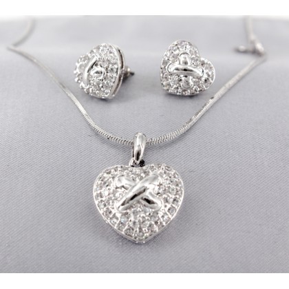 Necklace & Earrings Set – 12 Swarovski Cubic Zirconia Neklace & Earrings Set (Made in Italy) - NE-JP10517