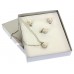 Gift set: 12 Pearl Necklace + Earring + Ring Set - NE-NS6072W