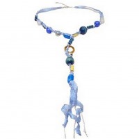 Necklace – 12 PCS Mixed Beads Necklace W/ Ribbon String - NE-247TQ