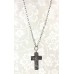 Necklace – 12 PCS Cross Charm Necklace - OPQ Paved With Crystals - Black - NE-AACN6313B