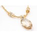 Necklace – 12 PCS Topaz Crystal Necklace w/ Crystal Pendant - NE-BAS03TP