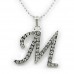 Necklace – 12 PCS 30-pc Assortment Rhinestone Initial Charms Necklaces - Clear - NE-JJN0000CL-30MIX