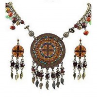 Necklace & Earrings Set – 12 Bohemian Beaded NE+ER Set - NE-WN244BN