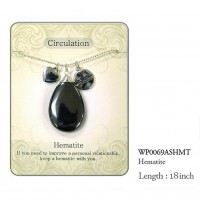 Necklace – 12 PCS Semi Precious Stone Necklace - Hematite - Circulation - NE-WP0069ASHMT
