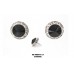 Necklace & Earrings Set – 12 Roundelle Crystal Necklace & Post Earrings Set - Black -NE-40007S-JT