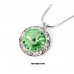 Necklace & Earrings Set – 12 Roundelle Crystal Necklace & Post Earrings Set - Peridot -NE-40007S-PE