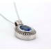 Necklace – 12 PCS Casting Silver Topaz Pendant Necklace - Premium Rhodium Plating - NE-PER160BL