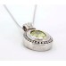 Necklace – 12 PCS Casting Silver Topaz Pendant Necklace - Premium Rhodium Plating - NE-PER160GN