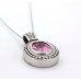 Necklace – 12 PCS Casting Silver Topaz Pendant Necklace - Premium Rhodium Plating - NE-PER160PK