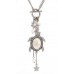 Necklace & Earrings Set – 12 Animal - Turtle - Mother of Pearl Necklace & Earrings Set w/ Turtle Charm - NE-OS01934RDMOP