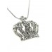 Necklace – 12 PCS Rhinestone Crown - Rhodium Plating - Made in Korea - Clear - NE-NL6654CL