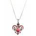 Necklace – 12 PCS Swarovski Crystal Heart Necklace - NE-N2653RD