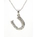 Necklace – 12 PCS Rhinestone Horse Shoe Charms Necklaces - Clear - NE-JVSN8214CL