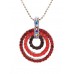 Necklace – 12 PCS Triple Loops Austrian Crystal Necklace - Red - NE-P1063RD