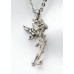 Necklace – 12 PCS Rhinestone Tinker Bell Charms Necklaces - Clear - NE-JVSN8046CL