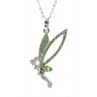 Necklace – 12 PCS Swarovski Crystal Tinker Bell - Green - Made in Korea - NE-N4853GN
