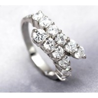 Ring – 12 PCS Rings - 925 Sterling Silver w/ CZ - Journey Collection - RN-PRG9076CL