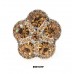 Ring – 12 PCS Austrian Crystal Flower Rings  - Taupe Color – RN-R6014TP