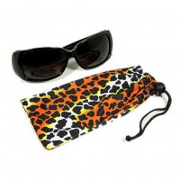 Sunglasses Pouches - 12 PCS Tiger Stripes Print- Orange - GL-CAS7-9
