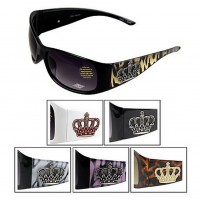 Sunglasses - JCT Group - 12 PCS w/ Crown Charm - Asst. Color - GL-IN2436R