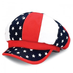 Newsboy Hats – 12 PCS Brushed Canvas USA Flag Print - HT-2119