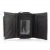 Wallet - 12 pcs Tri-Fold Wallets - Croc Embossed - Black - WL-197AL-BK