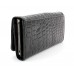 Wallet - 12 pcs Shinny Croc Embossed w/ Twisted Closure Pocket - Black - WL-AL240BK