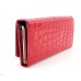 Wallet - 12 pcs Shinny Croc Embossed w/ Twisted Closure Pocket - Red - WL-AL240RD