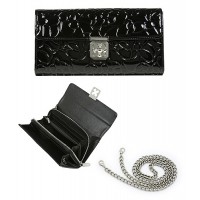 Wallet - 12 pcs Genuine Leather w/ Floral Embossed - Black - WL-C1020BK