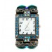 Watch – 12 PCS Bracelet Watches - Rhinestones w/ Multi Beaded Stretchable Bracelet - Blue - WT-KH11486BL