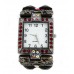 Watch – 12 PCS Bracelet Watches - Rhinestones w/ Multi Beaded Stretchable Bracelet - Red - WT-KH11486RD