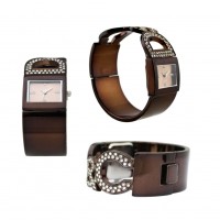 Watch – 12 PCS Bracelet Watches - Pearl Like Links Band - WT-L11165BN