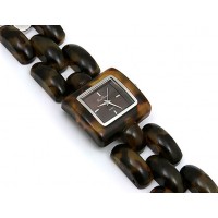 Watch – 12 PCS Lady Watches - Acrylic Link Band - Brown - WT-L80020BN