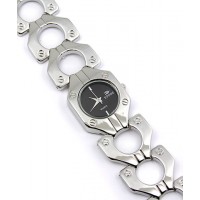 Watch – 12 PCS Lady Watches - Hexagon Metal Link Band- Silver - WT-L80651SV