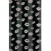 Scarf - 12 PCS Silk Feel Touch - Black w/ Pink Lips  - SF-ON2018BK-PK