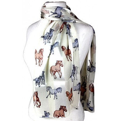 Scarf - 12 PCS Horses Prints - SF-ON2027IV