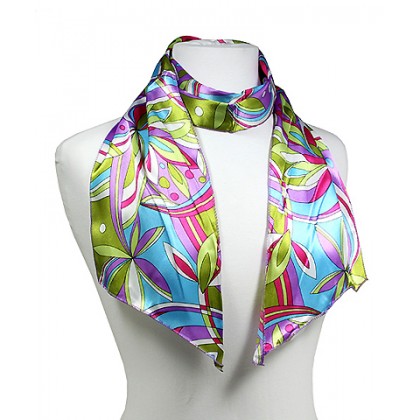 Sash Scarf - 12 PCS Pucci Print - Pink/Green/ Sky Blue - SF-CFB21201