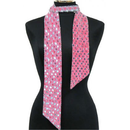 Scarf - Double-side Metallic Foil Scarf - Pink - SF-SFS107104