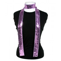 Scarf - Square Sequined Scarf - Lilac - SF-SFS109104