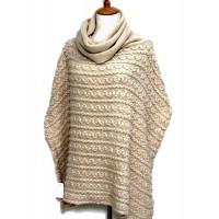 Shawl – Ribbed Knitted w/ Sided Buttons - SF-CG193