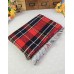 Shawl /Wrap - 12 PCS Plaid And Wish Bone Prints - Red Color - SF-RUM07RD